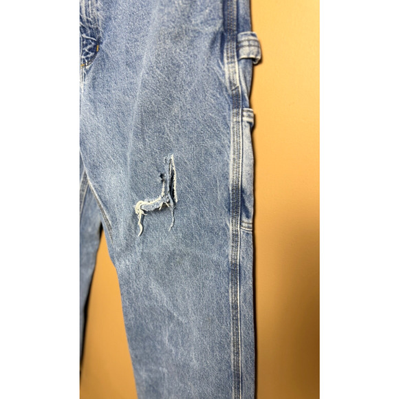 Vintage Carhartt Carpenter Jeans Denim Cargo Y2K Mens Size 36x32 - Picture 4 of 7